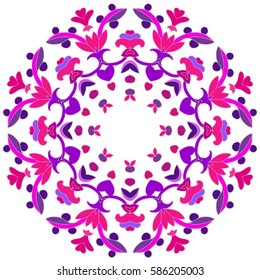 Outline Mandala for coloring book. Vector Ethnic Oriental Circle Ornament.  Anti-stress therapy pattern. Decorative round ornament.Unusual flower shape oriental line vector.