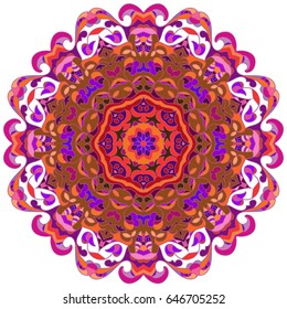 Outline Mandala for coloring book. Vector Ethnic Oriental Circle Ornament.Decorative round ornament.Unusual flower shape oriental line vector.Set Mandala for coloring book. 