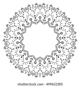 Outline Mandala for coloring book_10