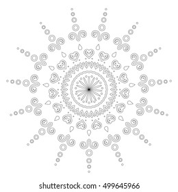 Outline Mandala for coloring book_3