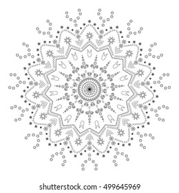 Outline Mandala for coloring book_6