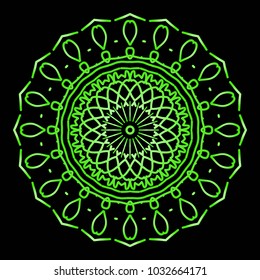 Outline Mandala. Decorative round ornament. Anti-stress therapy pattern. vector illustration