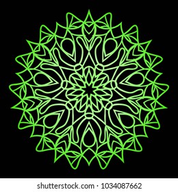 Outline Mandala. Decorative round ornament. Anti-stress therapy pattern. vector illustration