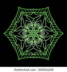 Outline Mandala. Decorative round ornament. Anti-stress therapy pattern. vector illustration