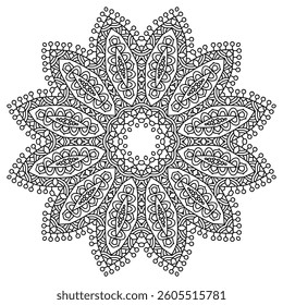 Outline Mandala Patterns for Adult coloring book or coloring pages Stress Relief Coloring Page
