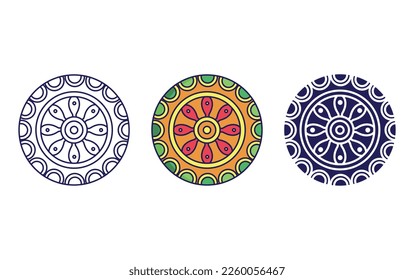 Outline Mandala vector illustration icon