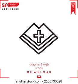 Outline mantle Icon. mantle icon vector isolated on white background. Graphic design, material-design, Best sellers 2022 icons, mobile application, UI UX design, EPS 10 format vector