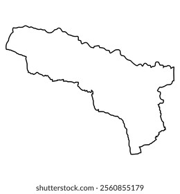 Outline map of Abkhazia geographical border of Abkhazia map shape