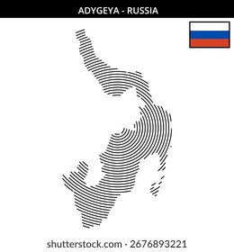 Outline map of Adygeya geography