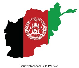 Outline of the map of Afghanistan