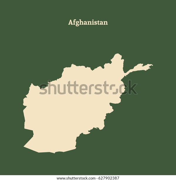 Outline Map Afghanistan Isolated Vector Illustration Stock Vector   Outline Map Afghanistan Isolated Vector 600w 627902387 