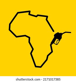 Outline Map Of Africa Made From A Petrol Gas Pump