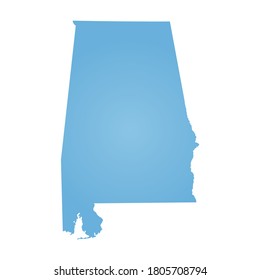 Outline map of Alabama state