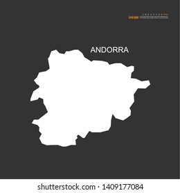 outline map of Andorra.vector illustration.