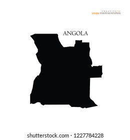 outline map of  Angola. vector illustration.