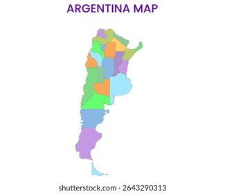 Mapa do contorno da Argentina. Mapa detalhado da Argentina. América do Sul.