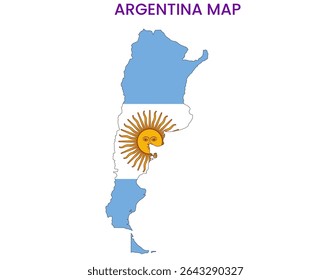 Mapa do contorno da Argentina. Mapa detalhado da Argentina. América do Sul.