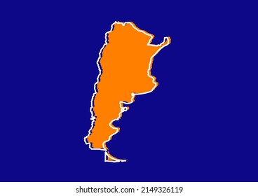 Outline Map Argentina Stylized Concept Map Stock Vector (Royalty Free