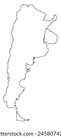Outline of the map of Argentina, Uruguay