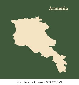 Outline Map Armenia Isolated Vector Illustration Stock Vector Royalty   Outline Map Armenia Isolated Vector 260nw 609724073 