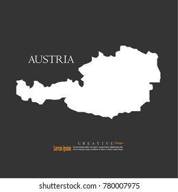 outline map of Austria.vector illustration.