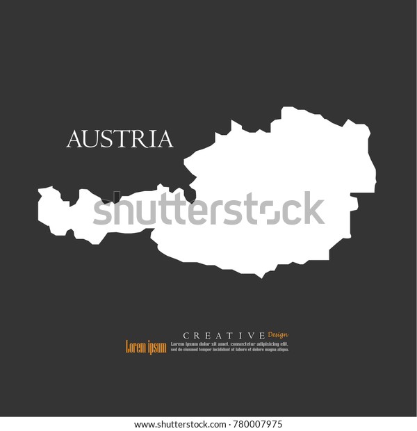 Outline Map Austriavector Illustration Stock Vector (Royalty Free ...