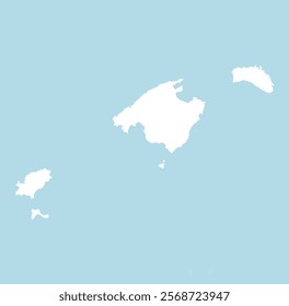 Outline map of Balearic Islands