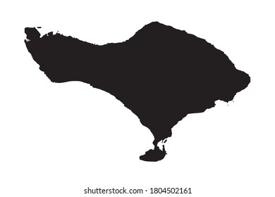 Outline Map Bali Island Stock Vector (Royalty Free) 1804502161