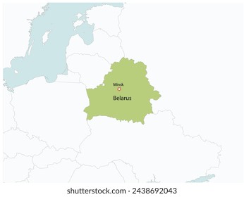 Outline of the map of Belarus with regions