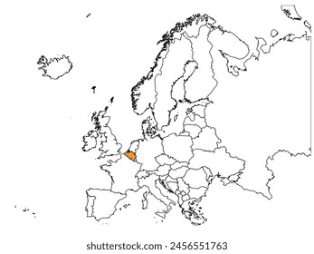 Outline of the map of Belgium