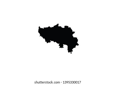 Liège outline map Belgium province region