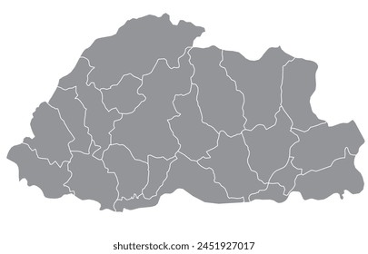 Esquema del mapa de Bután