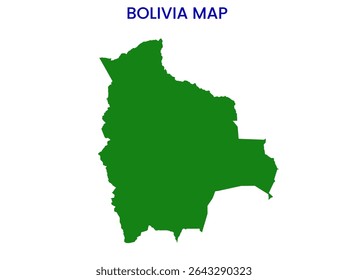 Outline map of Bolivia. High detailed map of Bolivia. South America.