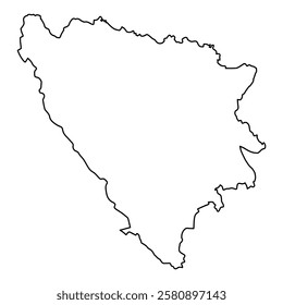 Outline Map Bosnia Herzegovina, Bosnia  Herzegovina map country Europe Balkans