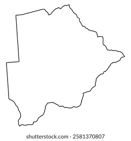 Outline Map Botswana, Botswana map country Southern Africa