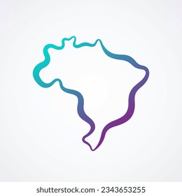 Mapa de esquema de Brasil con gradiente azul-violeta.