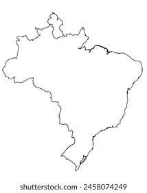 Outline of the map of Brazil, Guyana