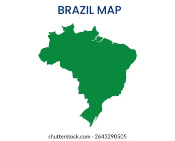Outline map of Brazil. High detailed map of Brazil. South America