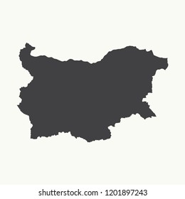 Outline map of Bulgaria. Isolated vector illustration.