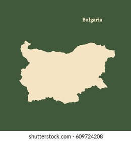 Outline map of Bulgaria. Isolated vector illustration.