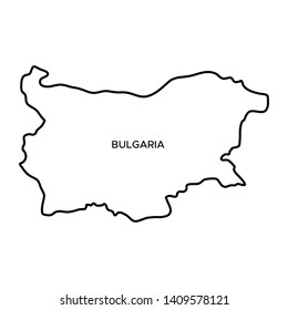 Outline Map of Bulgaria Vector Design Template. Editable Stroke
