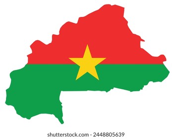 Outline of the map of Burkina Faso