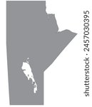 Outline of the map of Canada, Manitoba
