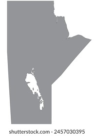Outline of the map of Canada, Manitoba