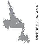 Outline of the map of Canada, Newfoundland and Labrador