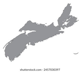 Outline of the map of Canada, Nova Scotia