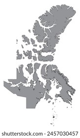 Esquema del mapa de Canadá, Nunavut