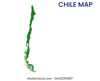 Outline map of Chile. High detailed map of Chile. South America