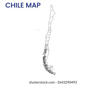 Mapa do Chile. Mapa detalhado do Chile. América do Sul