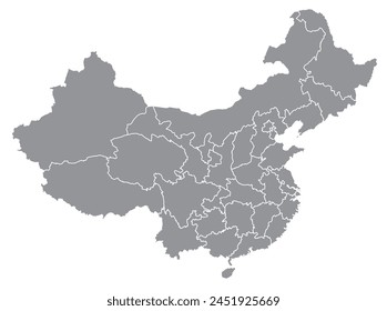 Outline of the map of China